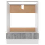 vidaXL Dulap pentru cuptor "Riga", gri sonoma, 60x46x81,5 cm,