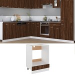 vidaXL Dulap pentru cuptor "Riga", stejar maro, 60x46x81,5 cm,