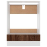vidaXL Dulap pentru cuptor "Riga", stejar maro, 60x46x81,5 cm,