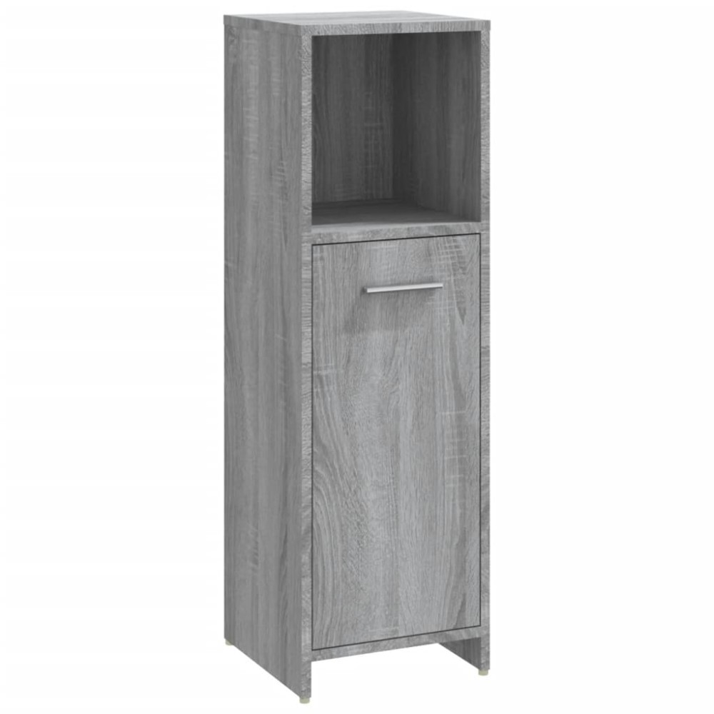 vidaXL Dulap de baie, gri sonoma, 30x30x95 cm, lemn prelucrat