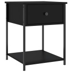 vidaXL Noptiere, 2 buc., negru, 44x45x58 cm, lemn compozit