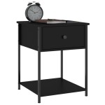 vidaXL Noptiere, 2 buc., negru, 44x45x58 cm, lemn compozit