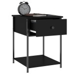 vidaXL Noptiere, 2 buc., negru, 44x45x58 cm, lemn compozit