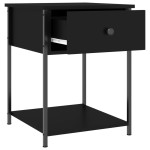 vidaXL Noptiere, 2 buc., negru, 44x45x58 cm, lemn compozit