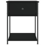 vidaXL Noptiere, 2 buc., negru, 44x45x58 cm, lemn compozit