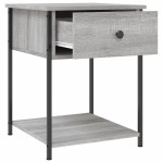 vidaXL Noptiere, 2 buc., gri sonoma, 44x45x58 cm, lemn prelucrat vidaXL Noptiere, 2 buc., gri sonoma, 44x45x58 cm, lemn prelucrat