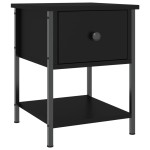 vidaXL Noptieră, negru, 34x35,5x45 cm, lemn compozit vidaXL Noptieră, negru, 34x35,5x45 cm, lemn compozit
