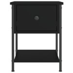 vidaXL Noptieră, negru, 34x35,5x45 cm, lemn compozit vidaXL Noptieră, negru, 34x35,5x45 cm, lemn compozit