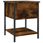 vidaXL Noptiere, 2 buc., stejar fumuriu, 34x35,5x45 cm, lemn compozit