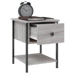 vidaXL Noptiere, 2 buc., gri sonoma, 34x35,5x45 cm, lemn compozit vidaXL Noptiere, 2 buc., gri sonoma, 34x35,5x45 cm, lemn compozit