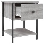 vidaXL Noptiere, 2 buc., gri sonoma, 34x35,5x45 cm, lemn compozit vidaXL Noptiere, 2 buc., gri sonoma, 34x35,5x45 cm, lemn compozit