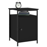 vidaXL Noptiere, 2 buc., negru, 40x42x60 cm, lemn prelucrat vidaXL Noptiere, 2 buc., negru, 40x42x60 cm, lemn prelucrat