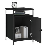 vidaXL Noptiere, 2 buc., negru, 40x42x60 cm, lemn prelucrat vidaXL Noptiere, 2 buc., negru, 40x42x60 cm, lemn prelucrat