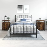 vidaXL Noptiere, 2 buc., stejar fumuriu, 40x42x60 cm, lemn prelucrat