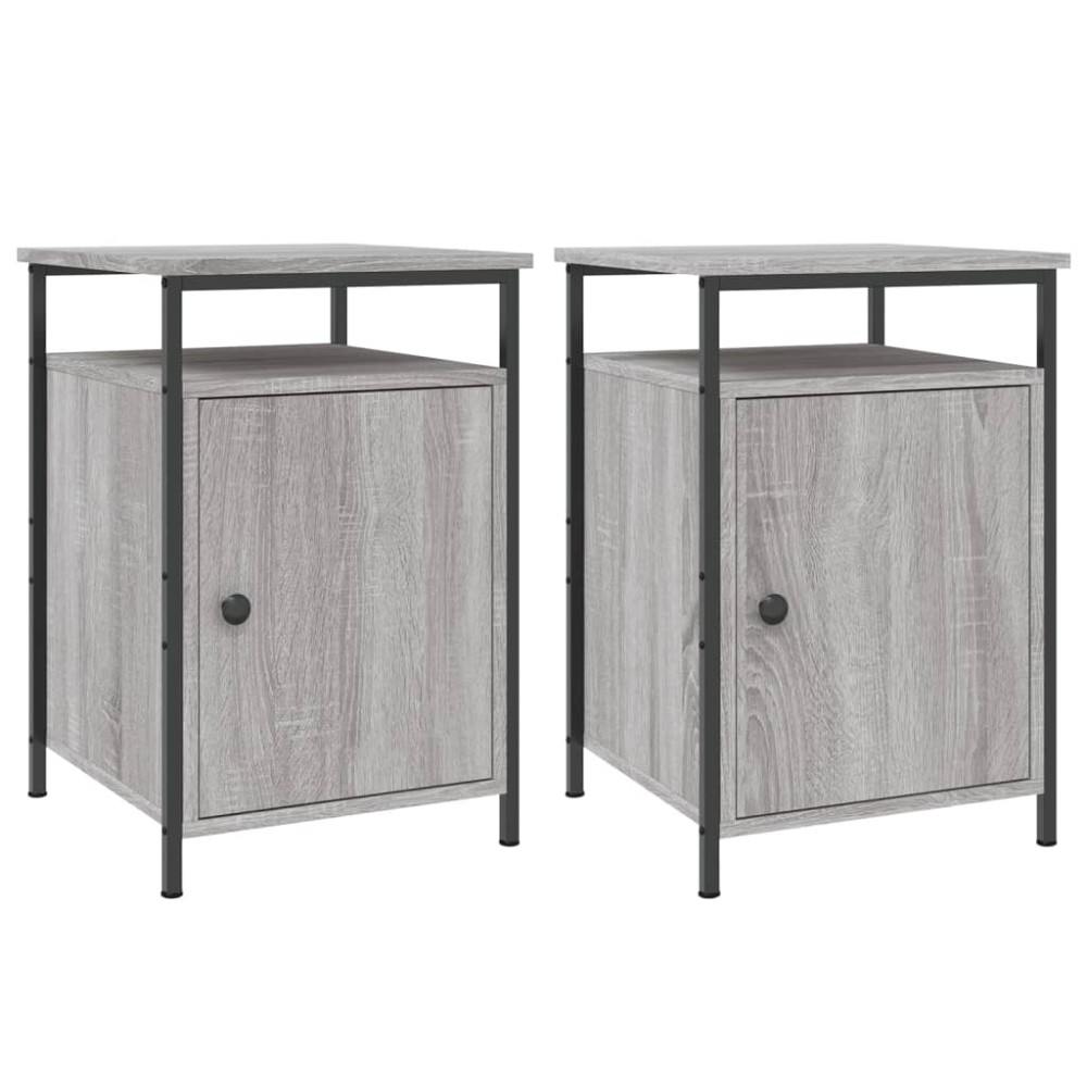 vidaXL Noptiere, 2 buc., gri sonoma, 40x42x60 cm, lemn prelucrat