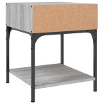 vidaXL Noptiere, 2 buc., gri sonoma, 40x41x50 cm, lemn compozit vidaXL Noptiere, 2 buc., gri sonoma, 40x41x50 cm, lemn compozit