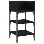 vidaXL Noptiere, 2 buc., negru, 35x34,5x70 cm, lemn compozit vidaXL Noptiere, 2 buc., negru, 35x34,5x70 cm, lemn compozit