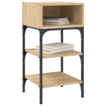 vidaXL Noptiere, 2 buc., stejar sonoma, 35x34,5x70 cm, lemn compozit