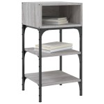 vidaXL Noptiere, 2 buc., gri sonoma, 35x34,5x70 cm, lemn compozit