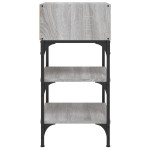 vidaXL Noptiere, 2 buc., gri sonoma, 35x34,5x70 cm, lemn compozit