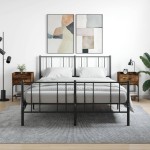 vidaXL Noptiere, 2 buc., stejar fumuriu, 40,5x31x60 cm, lemn compozit vidaXL Noptiere, 2 buc., stejar fumuriu, 40,5x31x60 cm, lemn compozit