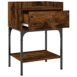 vidaXL Noptiere, 2 buc., stejar fumuriu, 40,5x31x60 cm, lemn compozit vidaXL Noptiere, 2 buc., stejar fumuriu, 40,5x31x60 cm, lemn compozit