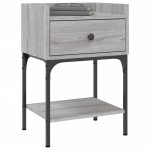 vidaXL Noptiere, 2 buc., gri sonoma, 40,5x31x60 cm, lemn compozit vidaXL Noptiere, 2 buc., gri sonoma, 40,5x31x60 cm, lemn compozit