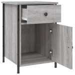 vidaXL Noptiere, 2 buc., gri sonoma, 40x42x60 cm, lemn prelucrat vidaXL Noptiere, 2 buc., gri sonoma, 40x42x60 cm, lemn prelucrat