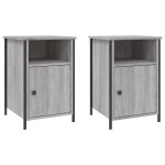 vidaXL Noptiere, 2 buc., gri sonoma, 40x42x60 cm, lemn prelucrat vidaXL Noptiere, 2 buc., gri sonoma, 40x42x60 cm, lemn prelucrat