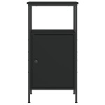 vidaXL Noptiere, 2 buc., negru, 41x31x80 cm, lemn prelucrat