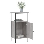 vidaXL Noptiere, 2 buc., gri sonoma, 41x31x80 cm, lemn compozit vidaXL Noptiere, 2 buc., gri sonoma, 41x31x80 cm, lemn compozit