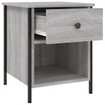 vidaXL Noptiere, 2 buc., gri sonoma, 40x42x50 cm, lemn compozit vidaXL Noptiere, 2 buc., gri sonoma, 40x42x50 cm, lemn compozit
