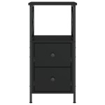 vidaXL Noptieră, negru, 34x35,5x70 cm, lemn compozit vidaXL Noptieră, negru, 34x35,5x70 cm, lemn compozit
