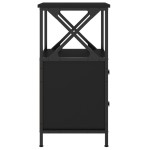 vidaXL Noptieră, negru, 34x35,5x70 cm, lemn compozit vidaXL Noptieră, negru, 34x35,5x70 cm, lemn compozit