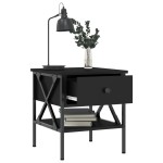 vidaXL Noptiere, 2 buc., negru, 40x42x45 cm, lemn compozit vidaXL Noptiere, 2 buc., negru, 40x42x45 cm, lemn compozit