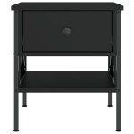 vidaXL Noptiere, 2 buc., negru, 40x42x45 cm, lemn compozit vidaXL Noptiere, 2 buc., negru, 40x42x45 cm, lemn compozit
