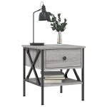 vidaXL Noptiere, 2 buc., gri sonoma, 40x42x45 cm, lemn compozit vidaXL Noptiere, 2 buc., gri sonoma, 40x42x45 cm, lemn compozit