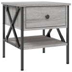 vidaXL Noptiere, 2 buc., gri sonoma, 40x42x45 cm, lemn compozit vidaXL Noptiere, 2 buc., gri sonoma, 40x42x45 cm, lemn compozit