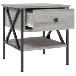 vidaXL Noptiere, 2 buc., gri sonoma, 40x42x45 cm, lemn compozit vidaXL Noptiere, 2 buc., gri sonoma, 40x42x45 cm, lemn compozit