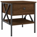 vidaXL Noptiere, 2 buc., stejar maro, 40x42x45 cm, lemn compozit