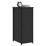 vidaXL Noptiere, 2 buc., negru, 32x42x80 cm, lemn compozit vidaXL Noptiere, 2 buc., negru, 32x42x80 cm, lemn compozit
