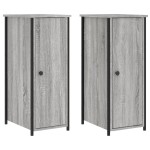 vidaXL Noptiere, 2 buc., gri sonoma, 32x42x80 cm, lemn compozit