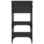 vidaXL Noptieră, negru, 34x36x70 cm, lemn compozit vidaXL Noptieră, negru, 34x36x70 cm, lemn compozit