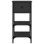 vidaXL Noptiere, 2 buc., negru, 34x36x70 cm, lemn compozit vidaXL Noptiere, 2 buc., negru, 34x36x70 cm, lemn compozit