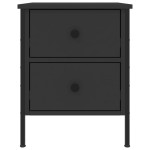 vidaXL Noptiere, 2 buc., negru, 40x42x50 cm, lemn compozit vidaXL Noptiere, 2 buc., negru, 40x42x50 cm, lemn compozit