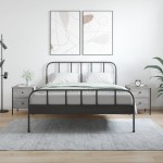vidaXL Noptiere, 2 buc., gri sonoma, 40x42x50 cm, lemn compozit vidaXL Noptiere, 2 buc., gri sonoma, 40x42x50 cm, lemn compozit