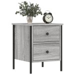 vidaXL Noptiere, 2 buc., gri sonoma, 40x42x50 cm, lemn compozit vidaXL Noptiere, 2 buc., gri sonoma, 40x42x50 cm, lemn compozit