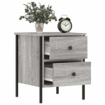 vidaXL Noptiere, 2 buc., gri sonoma, 40x42x50 cm, lemn compozit vidaXL Noptiere, 2 buc., gri sonoma, 40x42x50 cm, lemn compozit