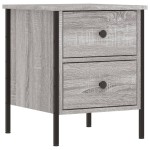 vidaXL Noptiere, 2 buc., gri sonoma, 40x42x50 cm, lemn compozit vidaXL Noptiere, 2 buc., gri sonoma, 40x42x50 cm, lemn compozit