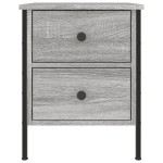 vidaXL Noptiere, 2 buc., gri sonoma, 40x42x50 cm, lemn compozit vidaXL Noptiere, 2 buc., gri sonoma, 40x42x50 cm, lemn compozit